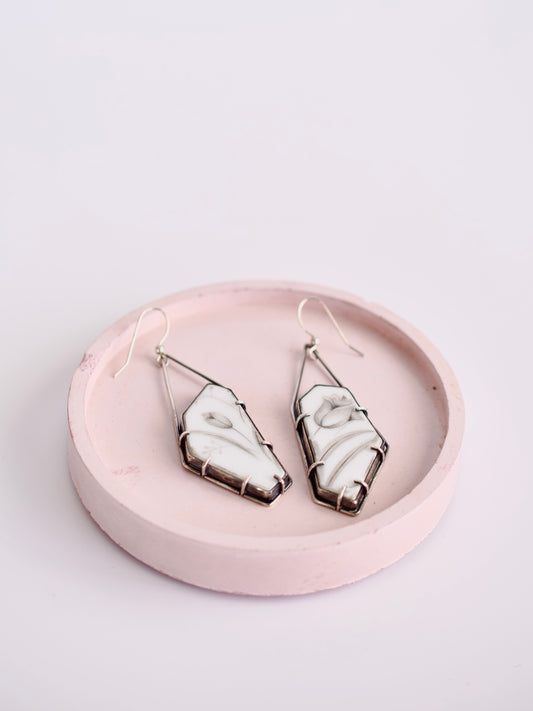Black Tulip Dangles