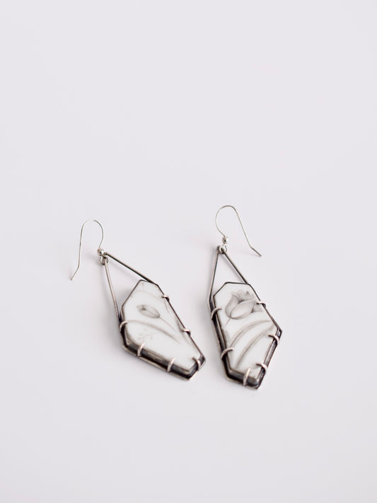 Black Tulip Dangles