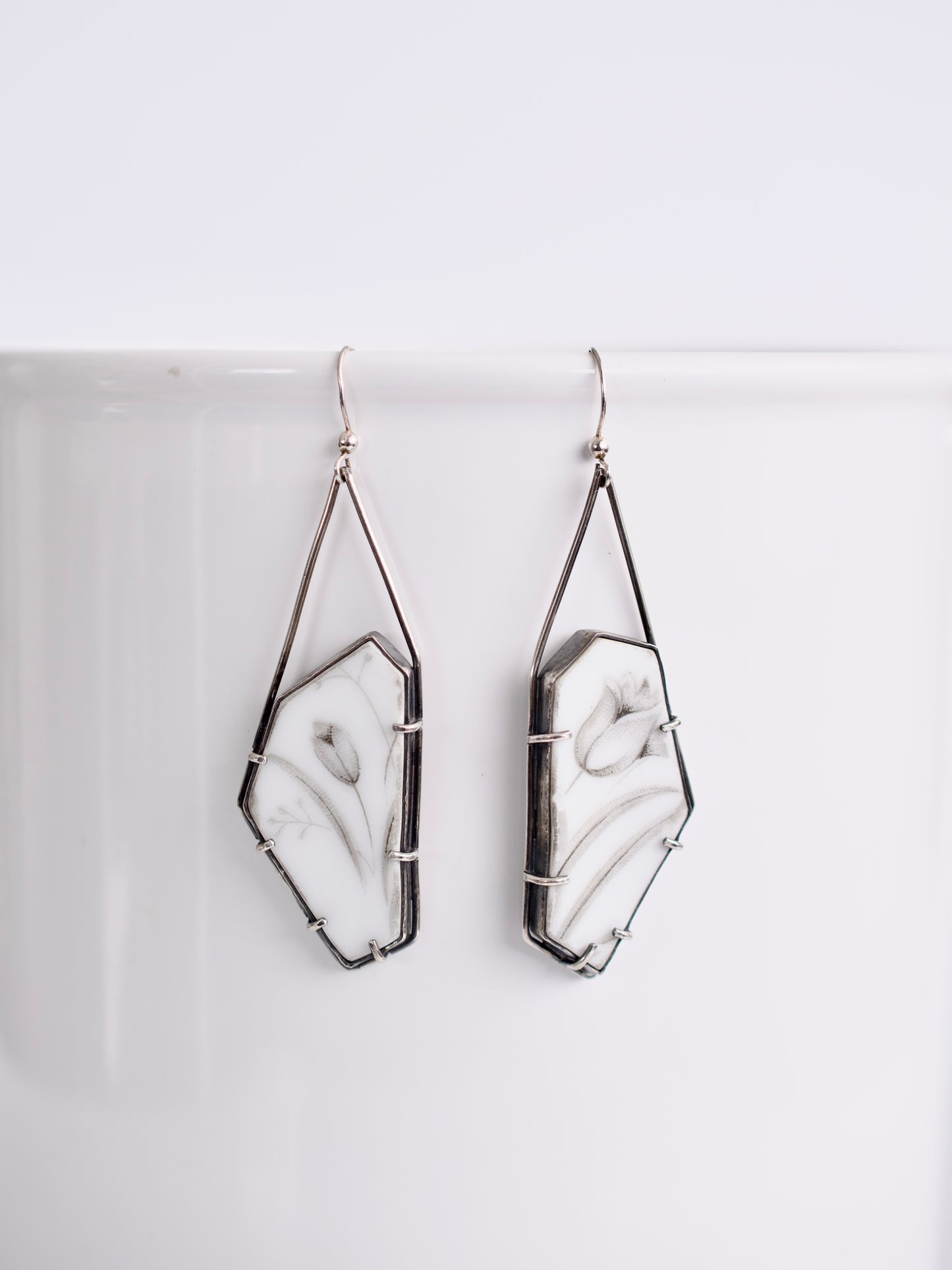 Black Tulip Dangles