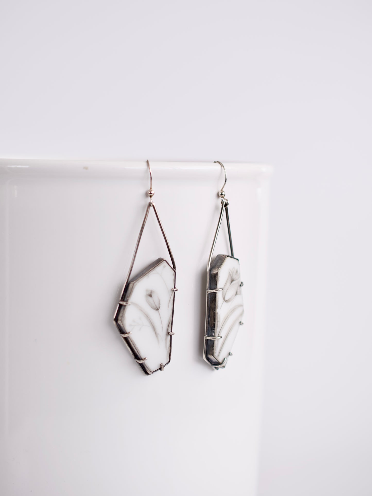 Black Tulip Dangles