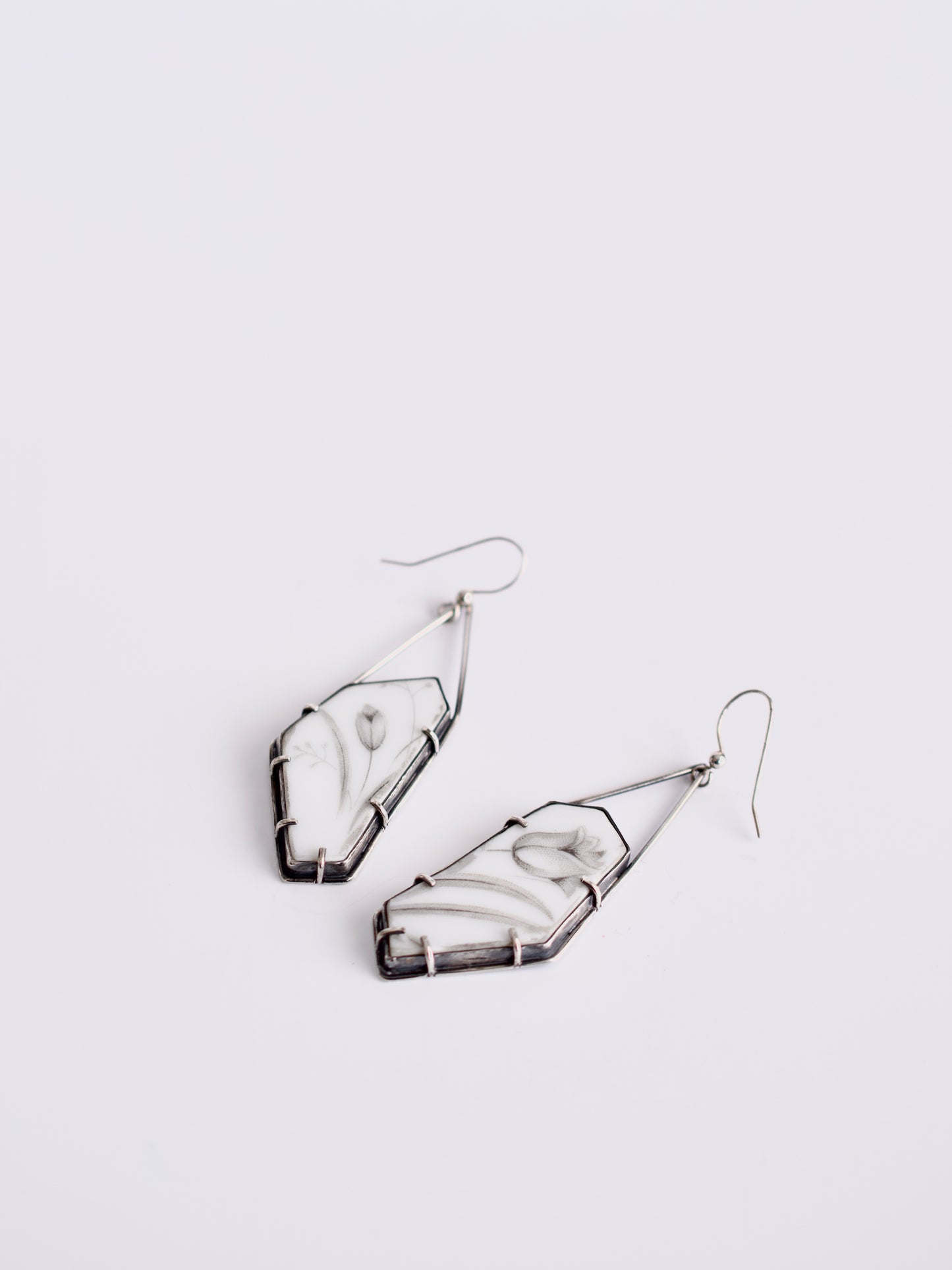 Black Tulip Dangles