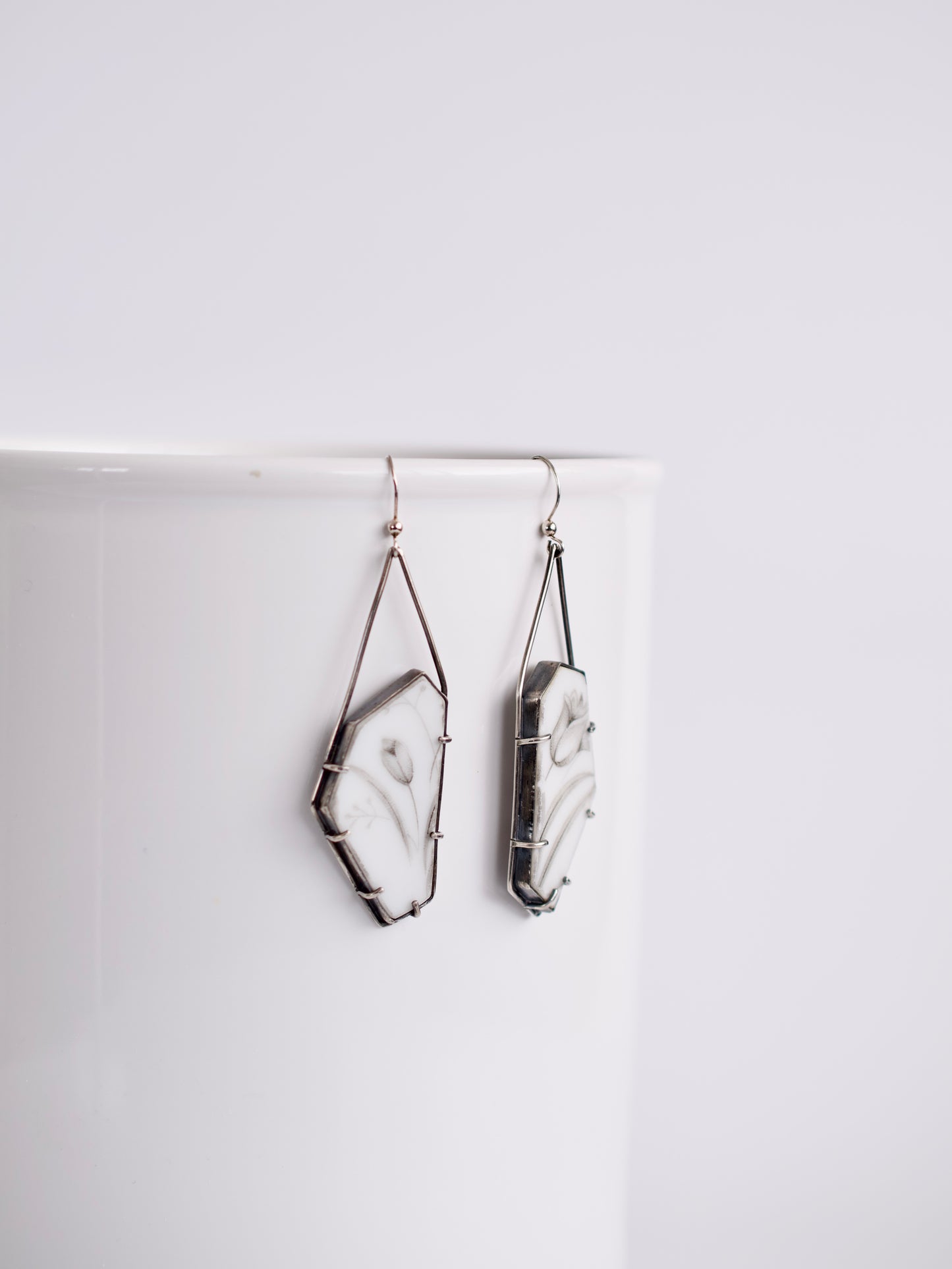 Black Tulip Dangles