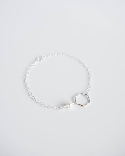 Silver Pearl Bracelet
