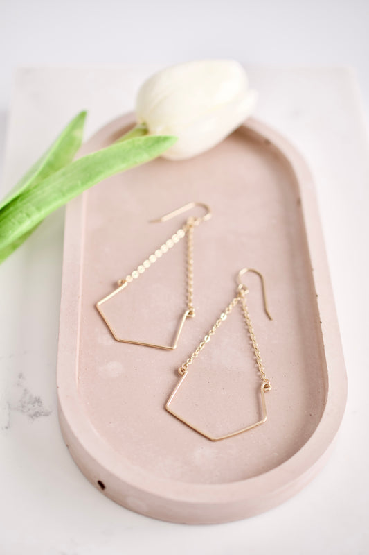 Gold Chain Dangle Earrings