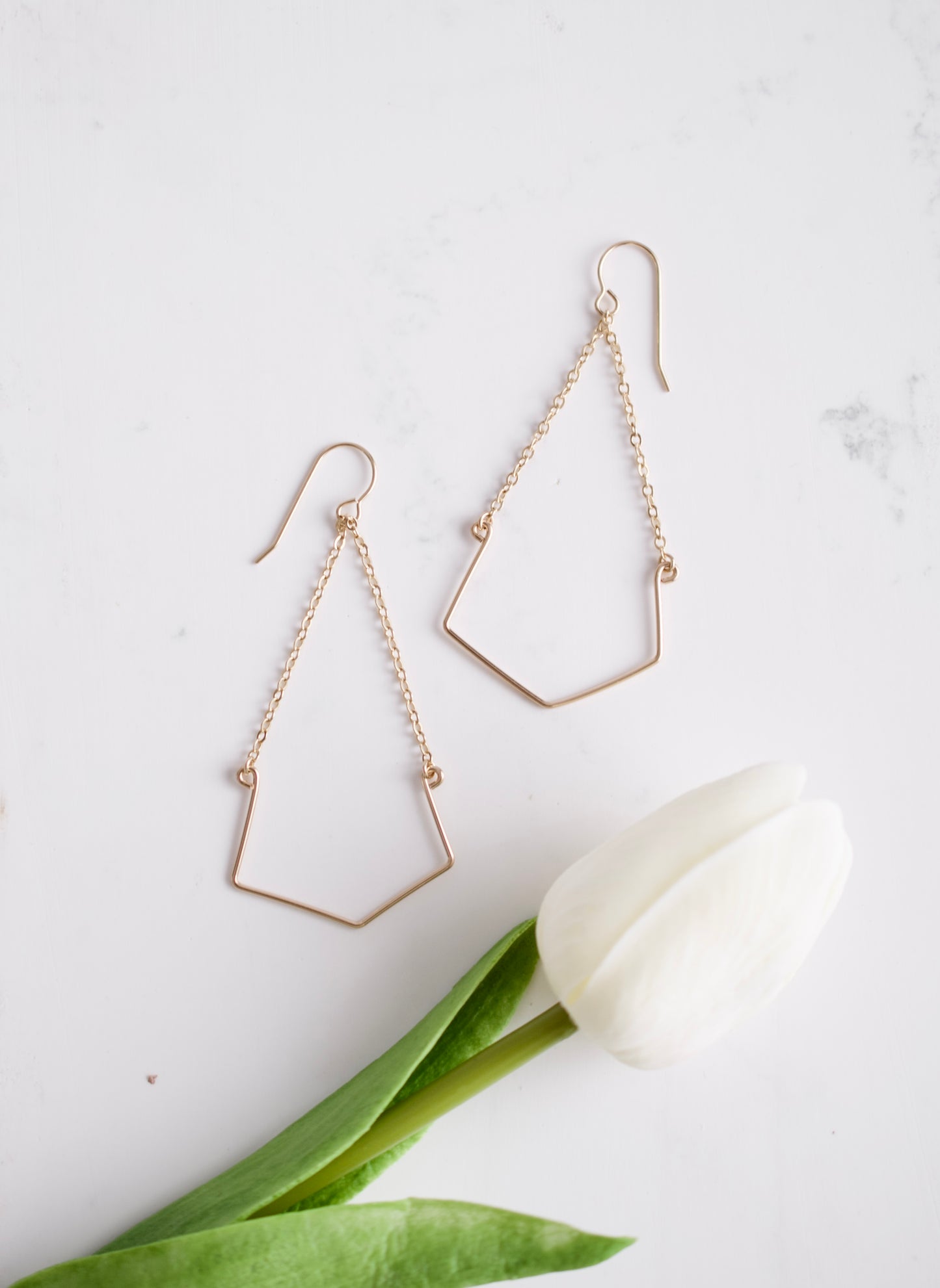 Gold Chain Dangle Earrings