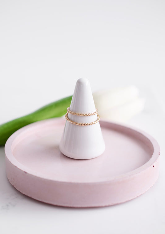 Twisted Gold Stacking Ring