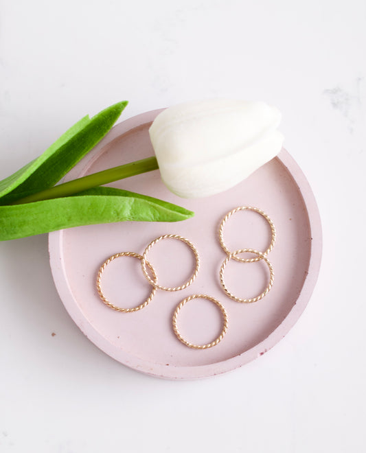 Twisted Gold Stacking Ring