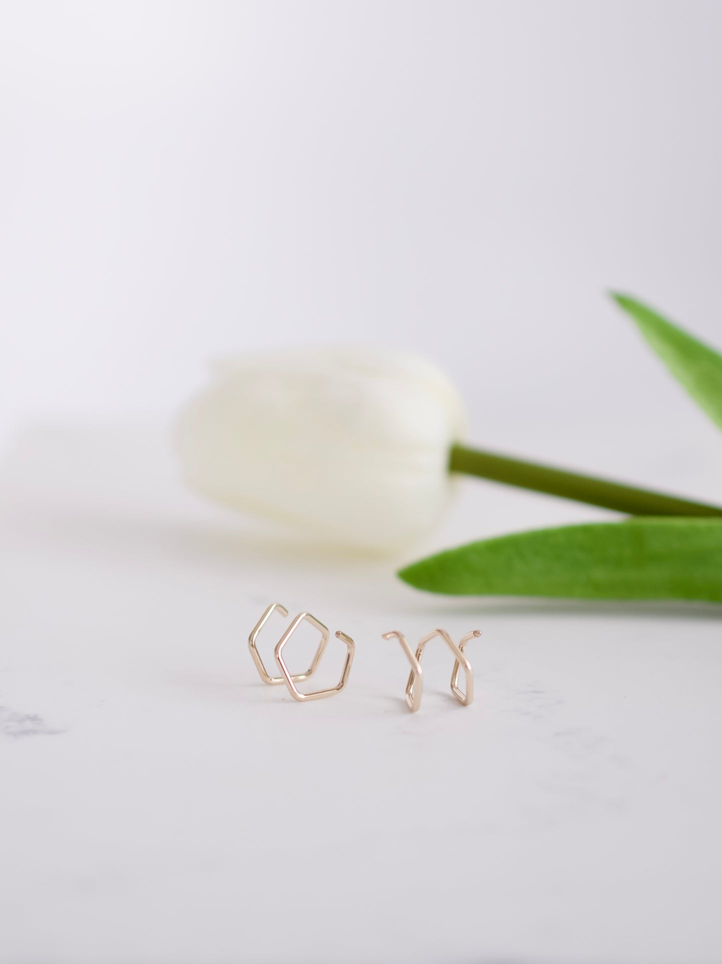 Gold Double Twist Earrings