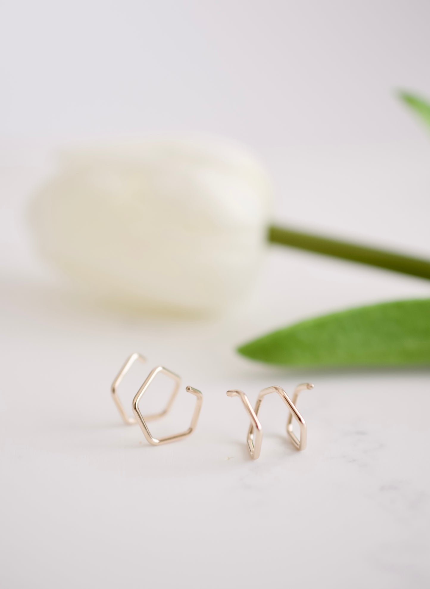 Gold Double Twist Earrings