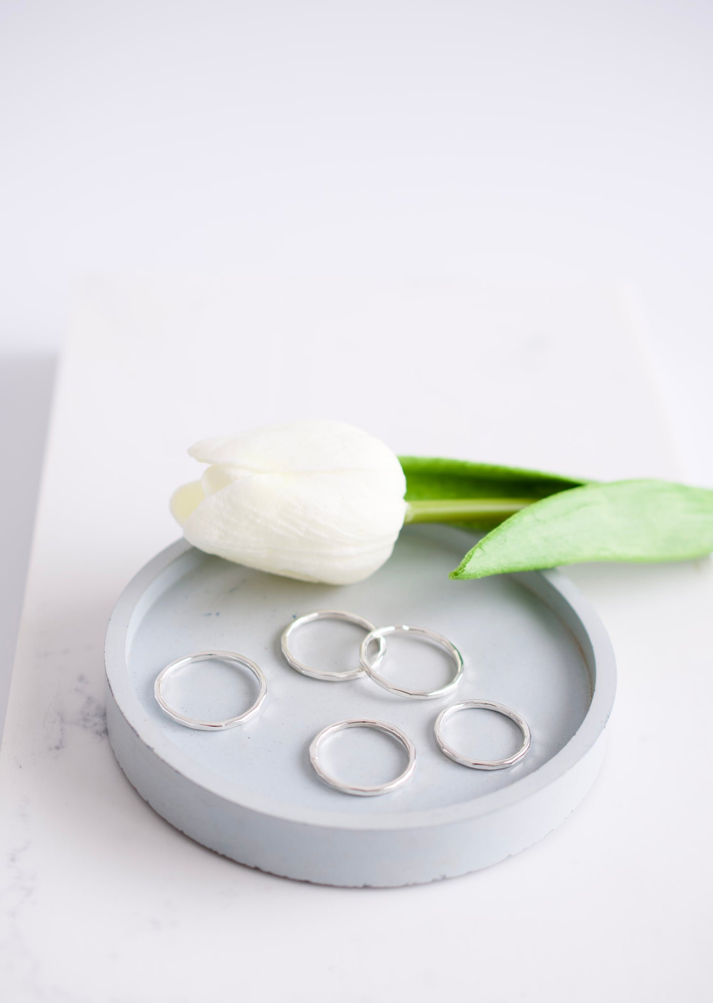 Hammered Silver Stacking Ring