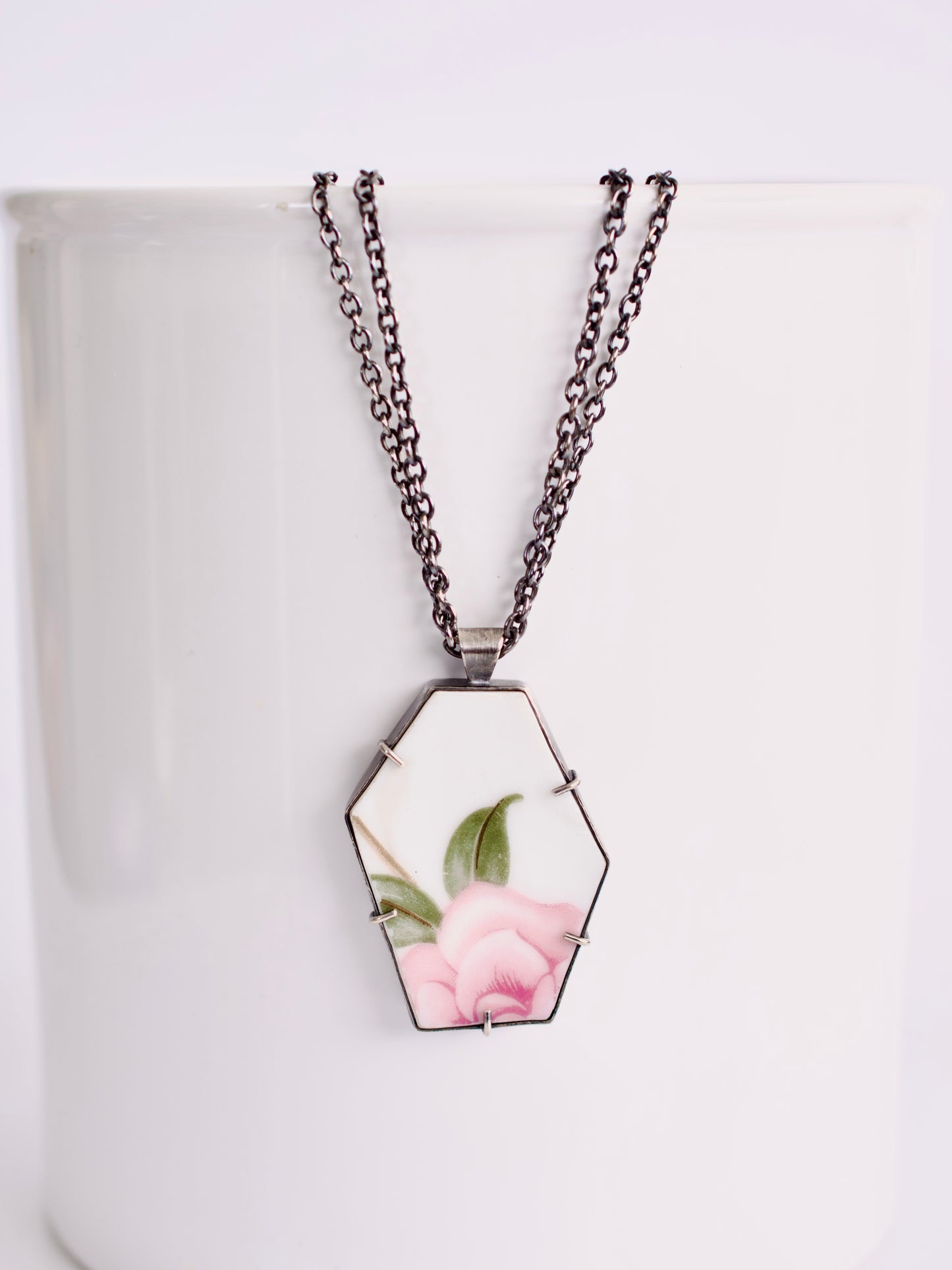 Pink Rose Statement Necklace