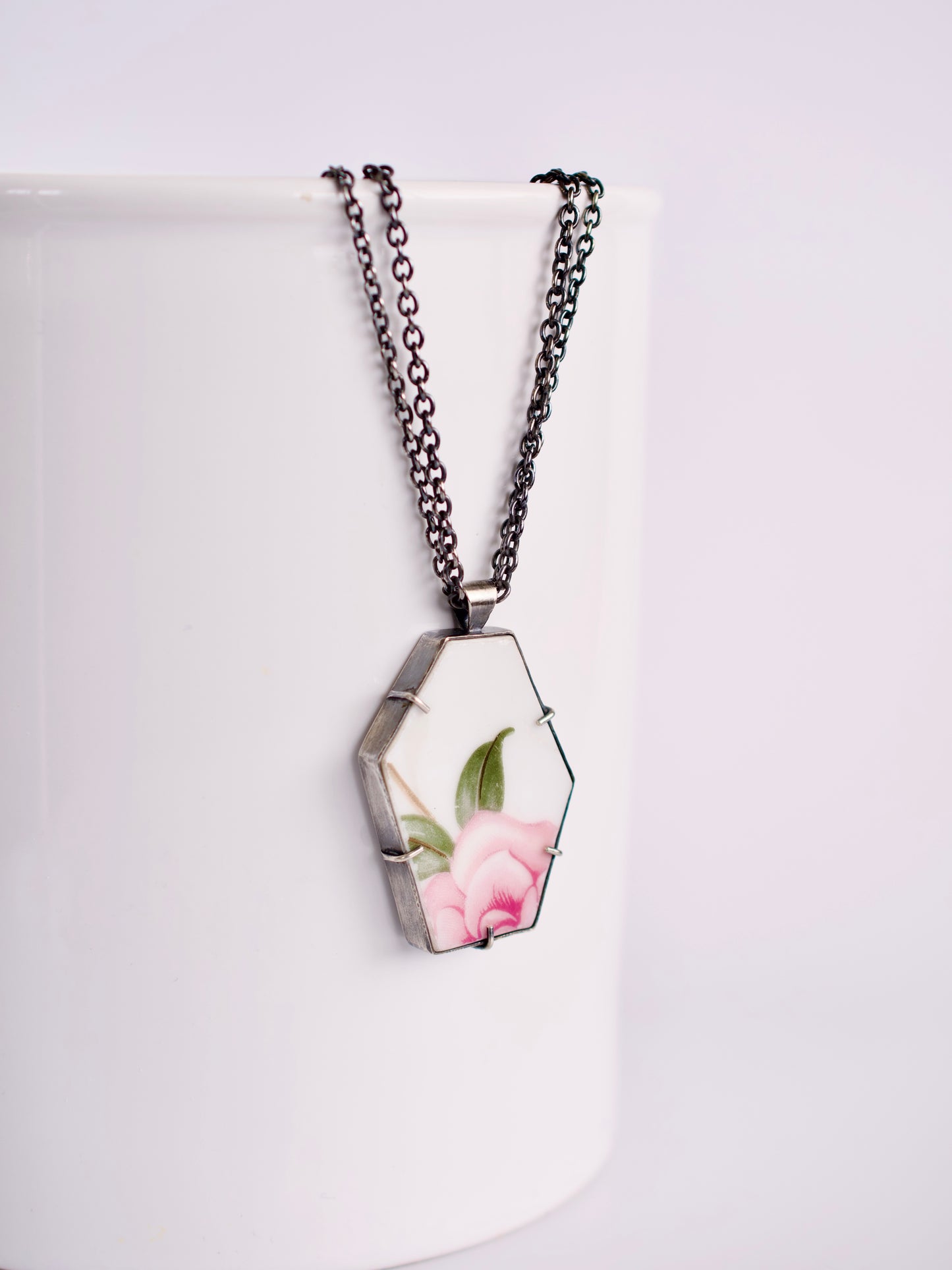 Pink Rose Statement Necklace