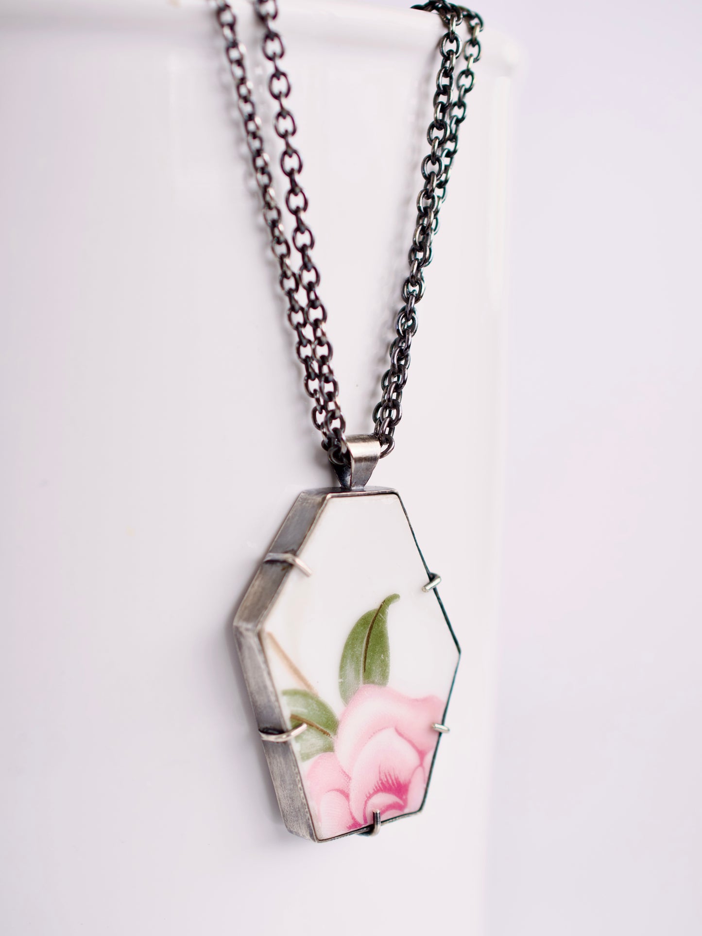 Pink Rose Statement Necklace