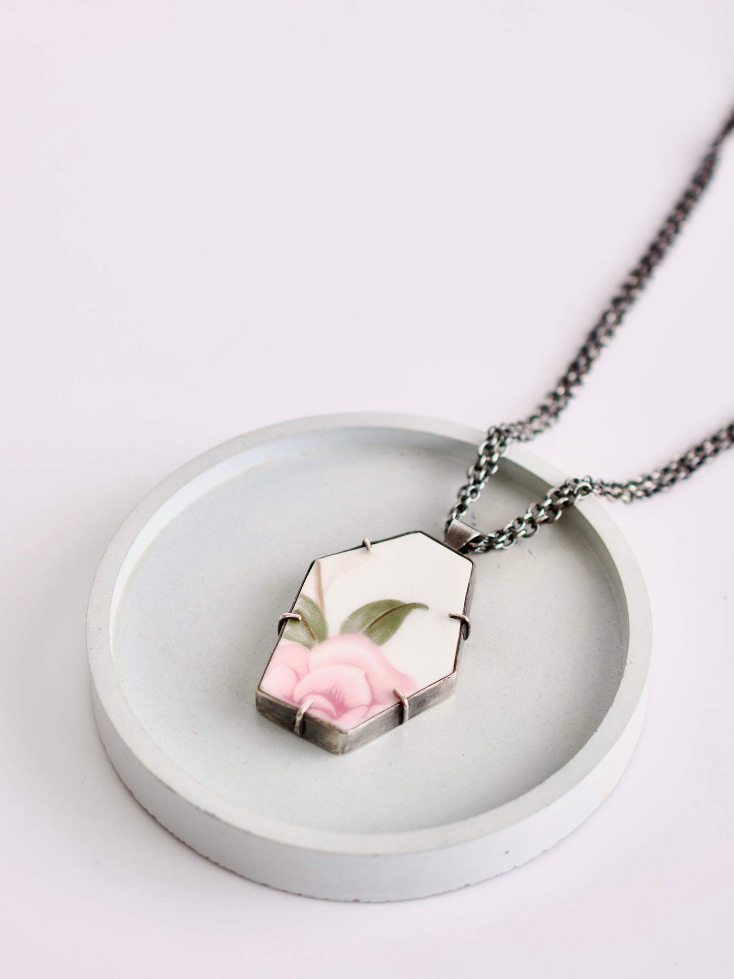Pink Rose Statement Necklace