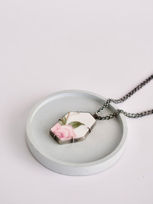 Pink Rose Statement Necklace