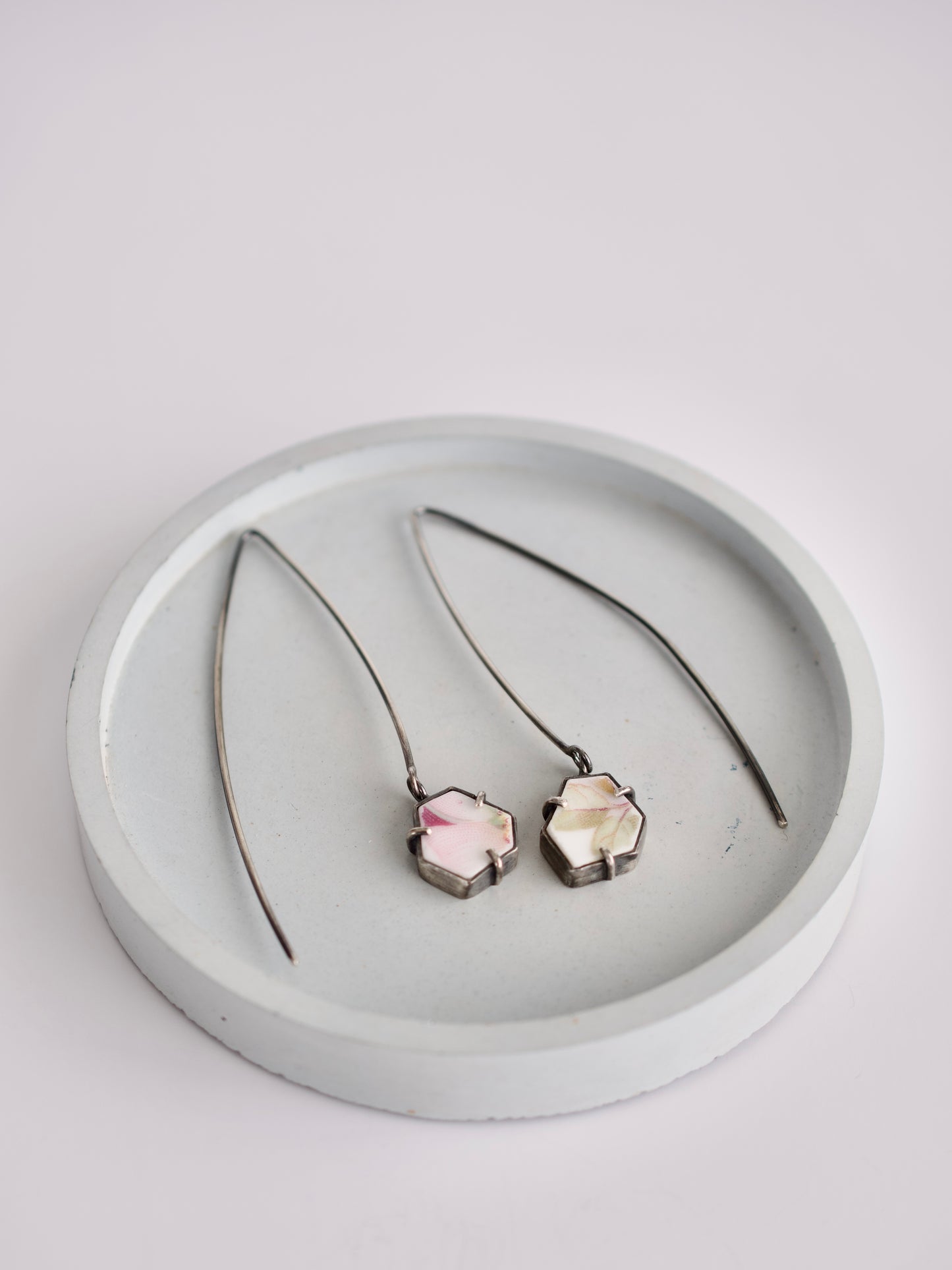 Lenten Rose Threader Earrings