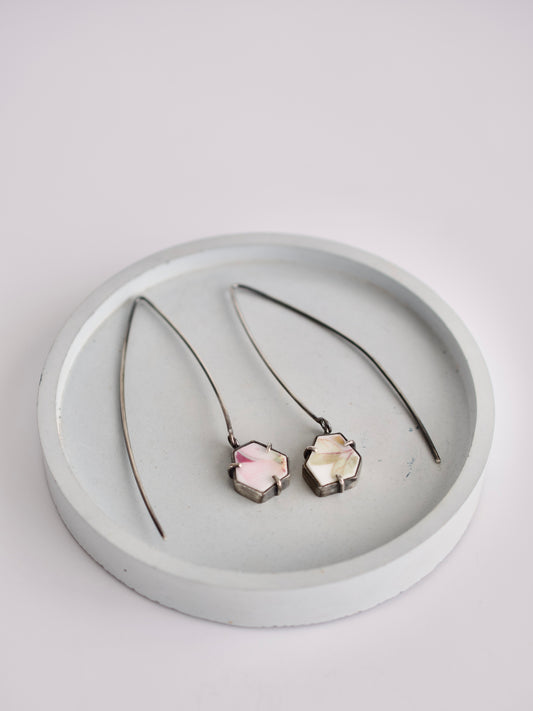 Lenten Rose Threader Earrings