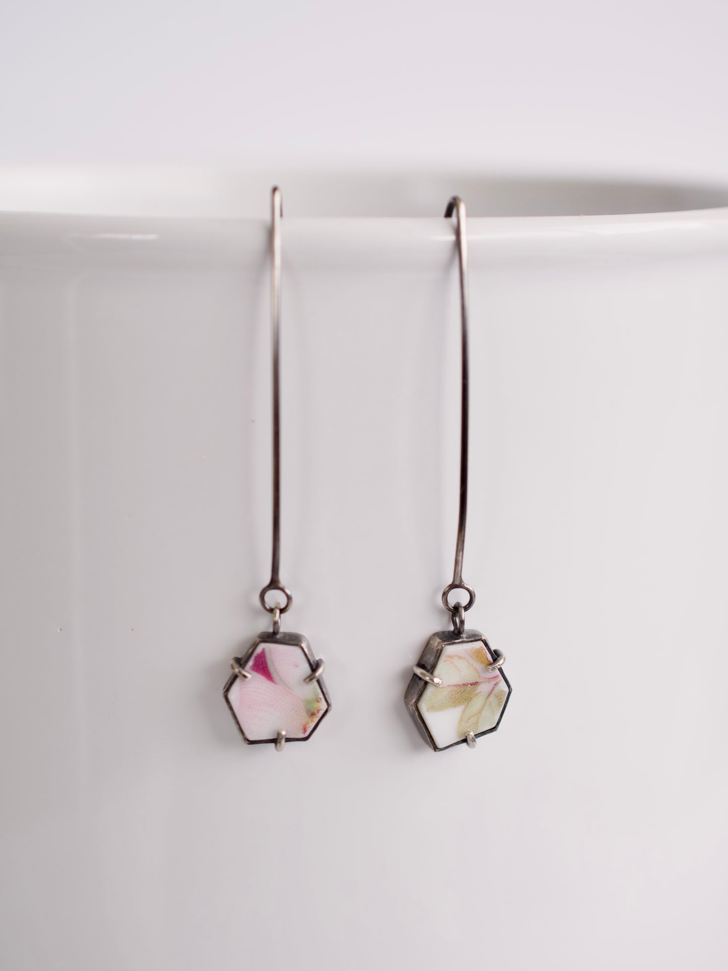 Lenten Rose Threader Earrings