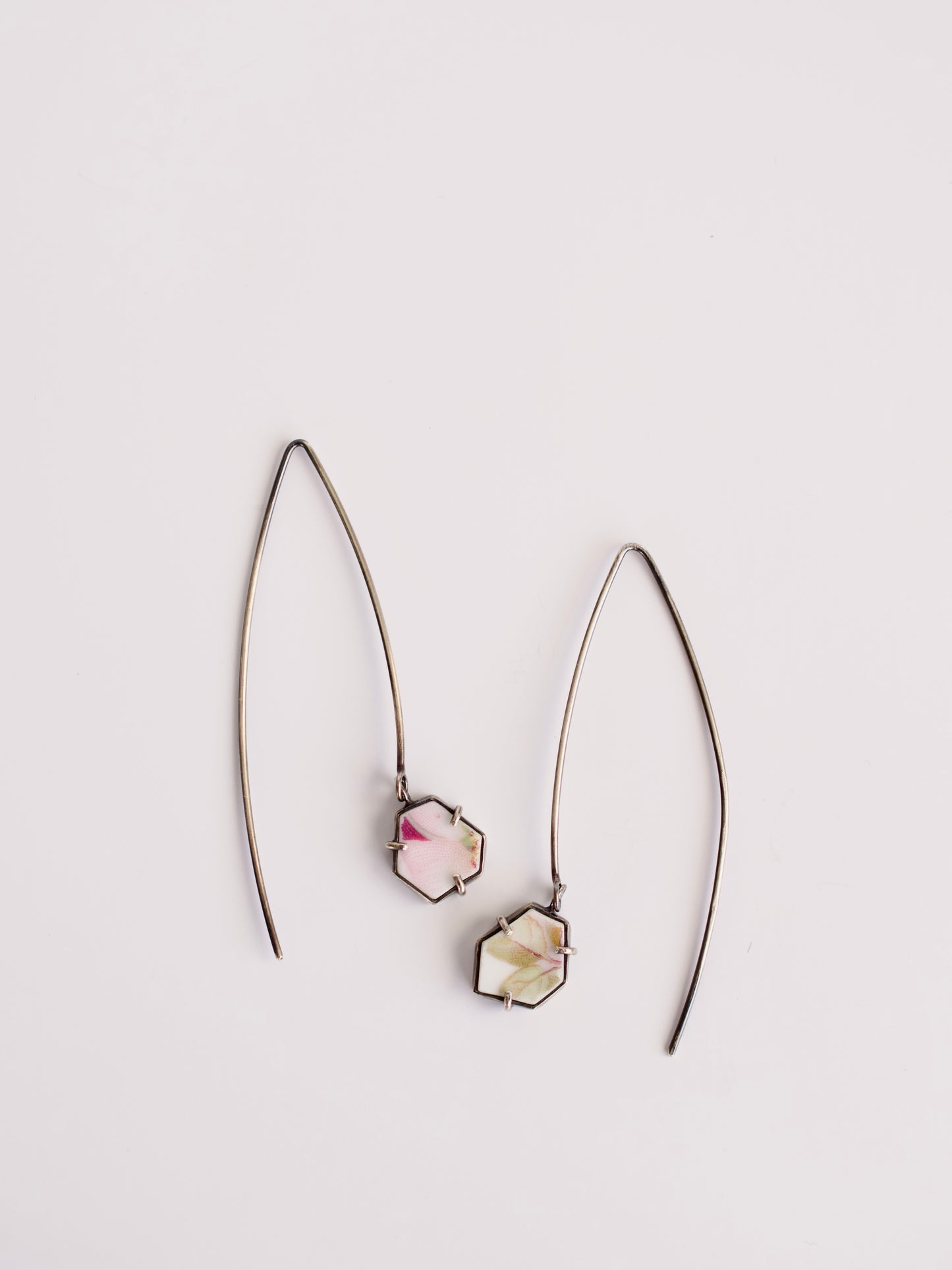 Lenten Rose Threader Earrings