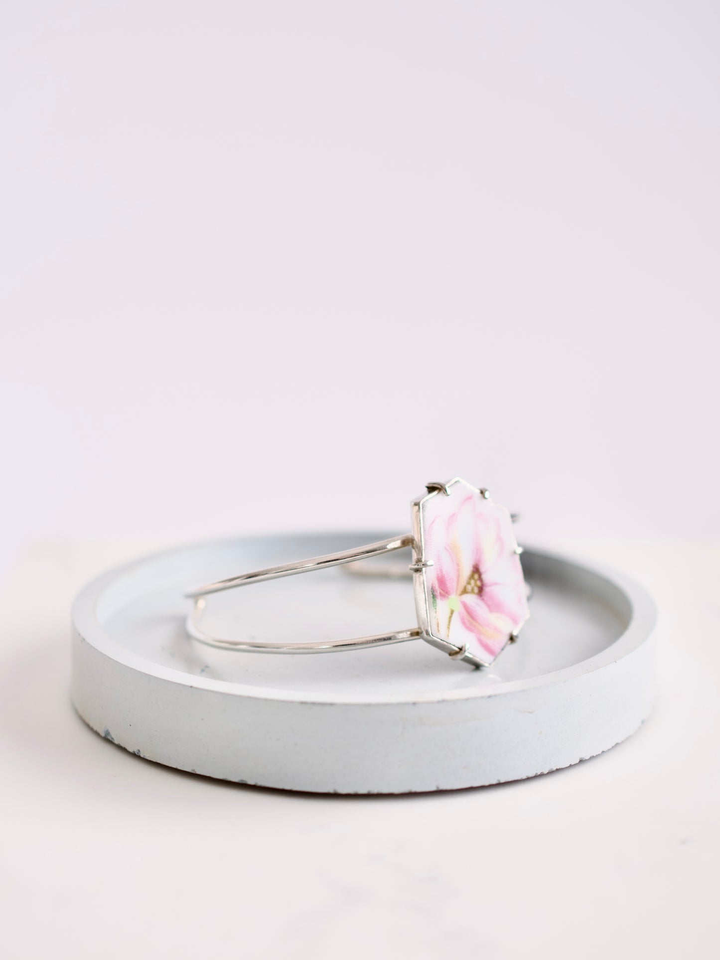 Pink Geranium Cuff Bracelet