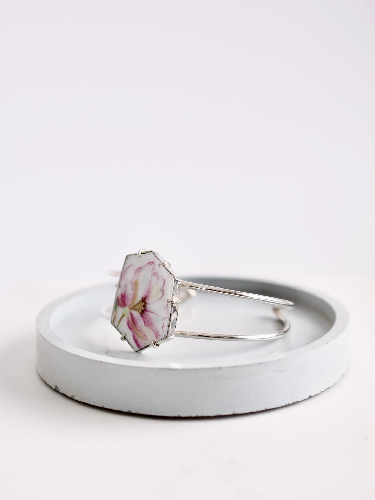 Pink Geranium Cuff Bracelet