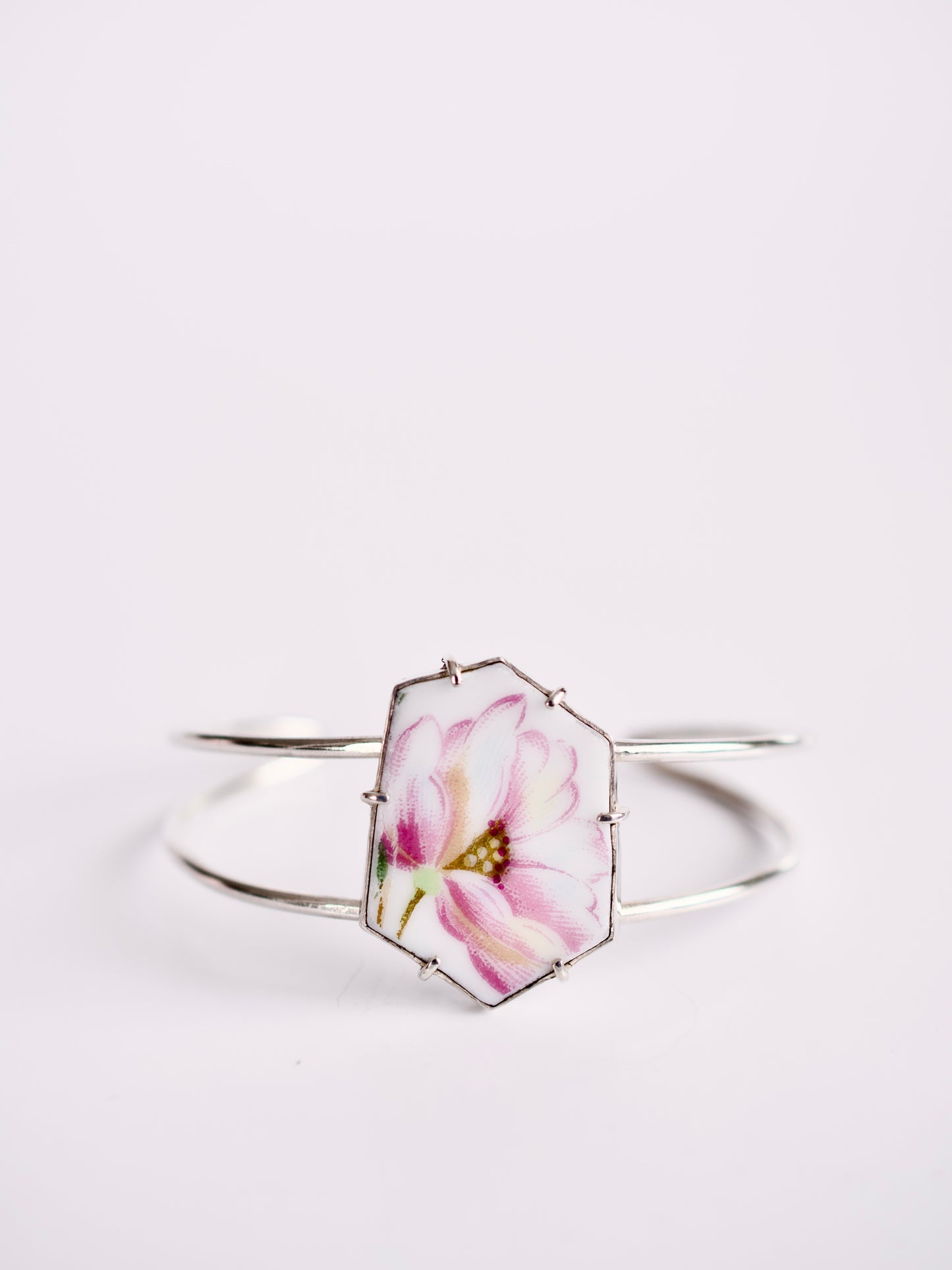 Pink Geranium Cuff Bracelet