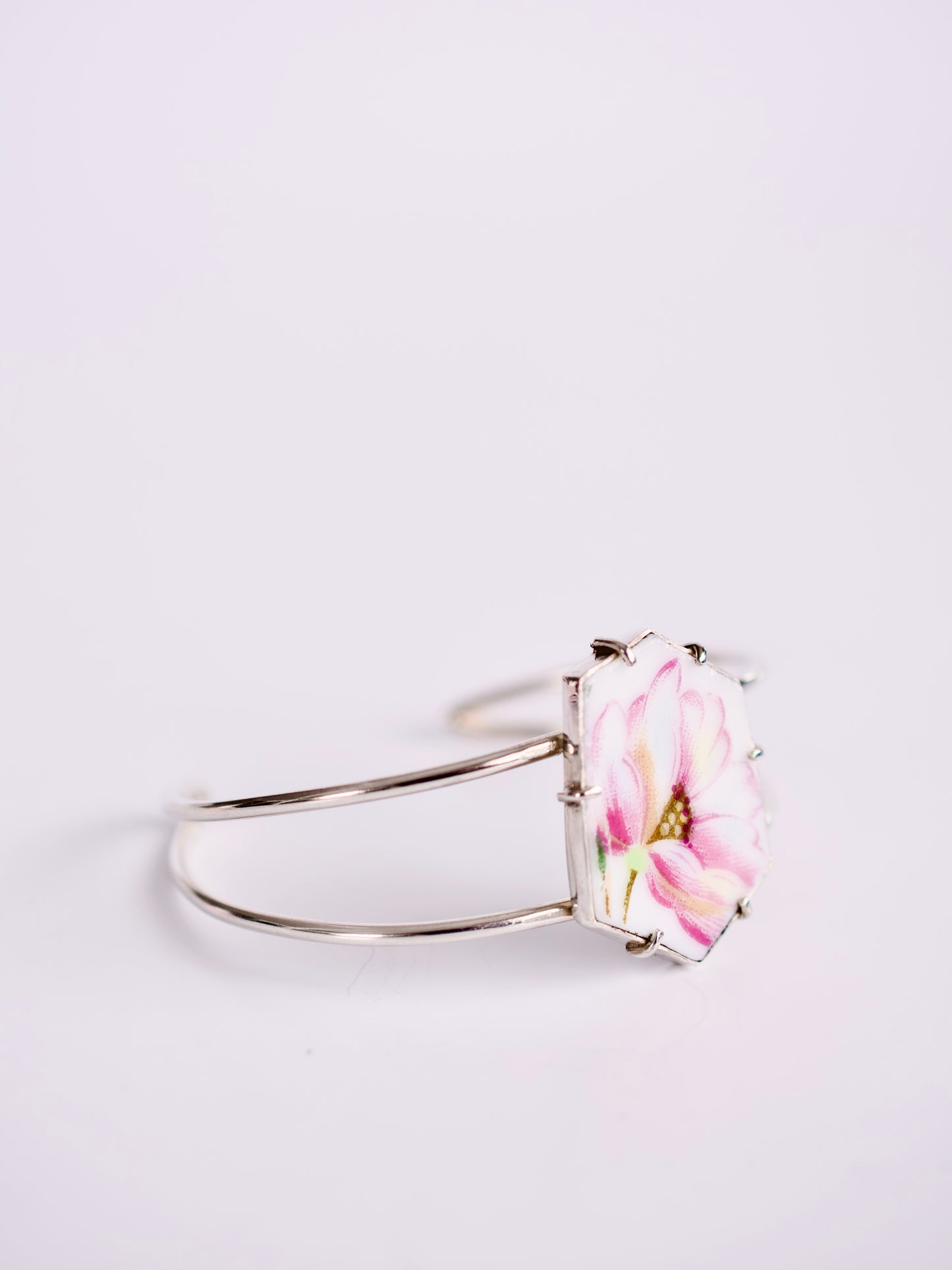 Pink Geranium Cuff Bracelet