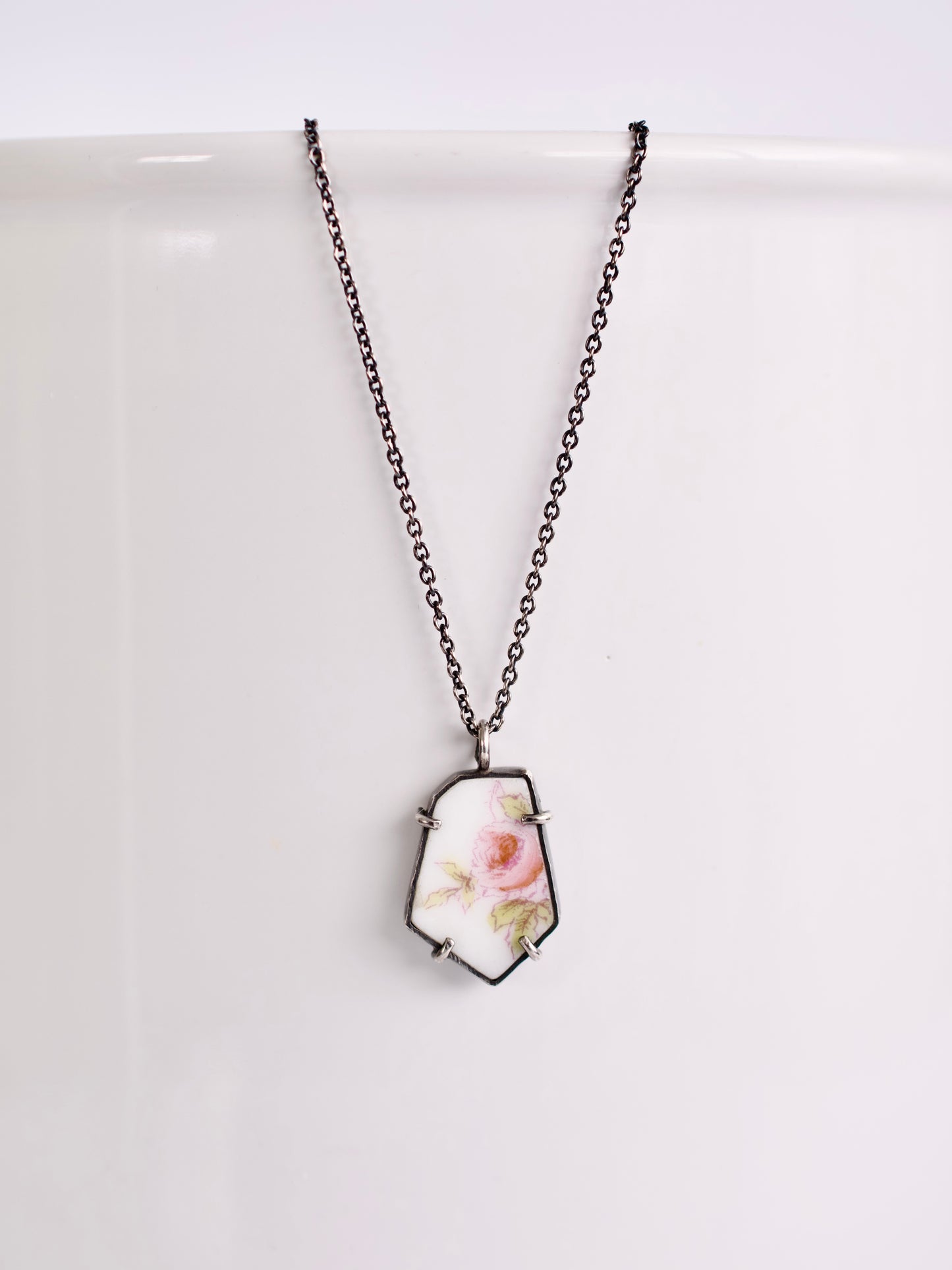 Pink Rose Necklace