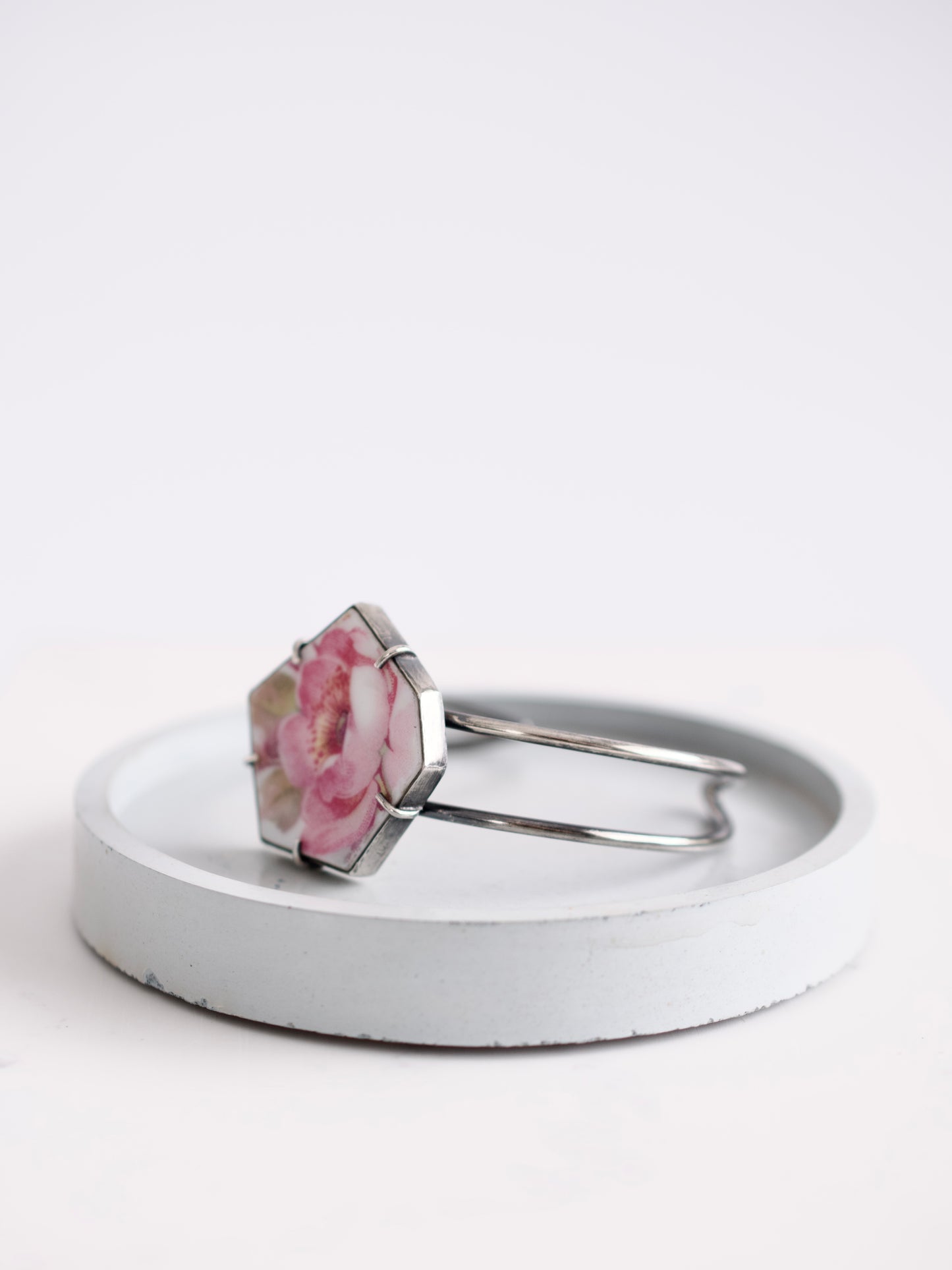 Pink Rose Cuff Bracelet