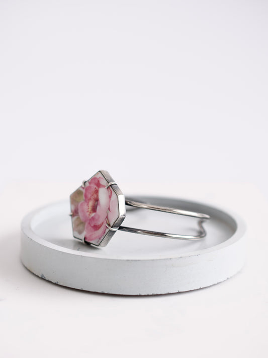 Pink Rose Cuff Bracelet