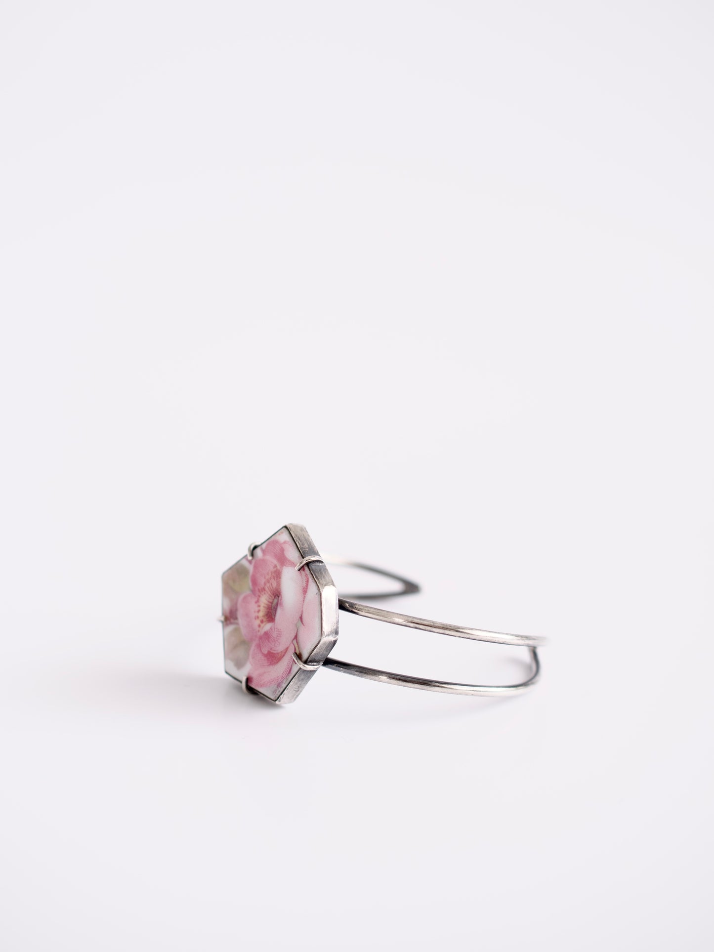 Pink Rose Cuff Bracelet
