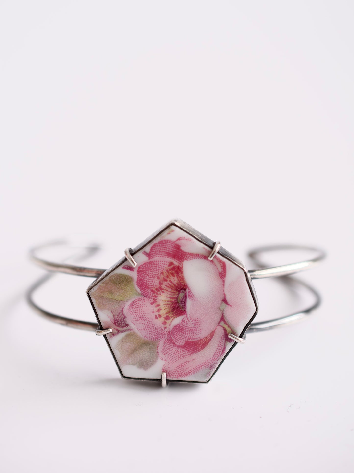 Pink Rose Cuff Bracelet