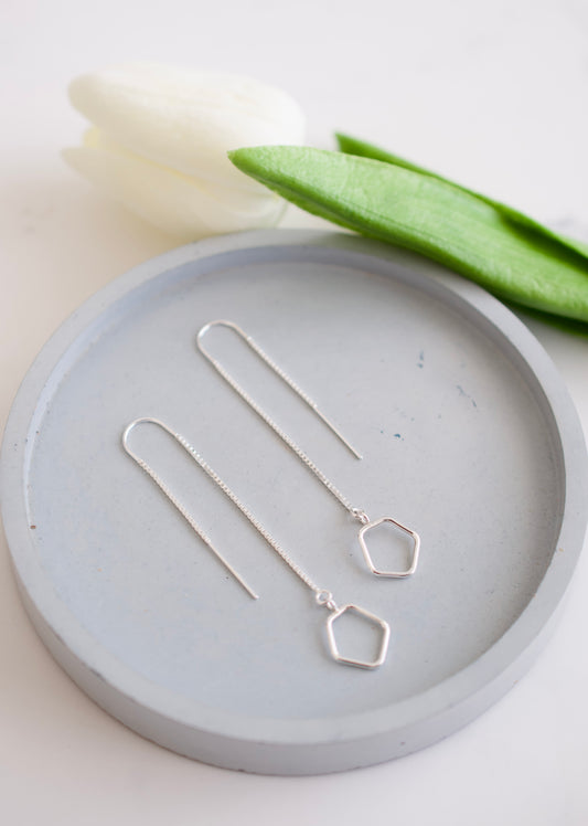 Silver Threader Earrings