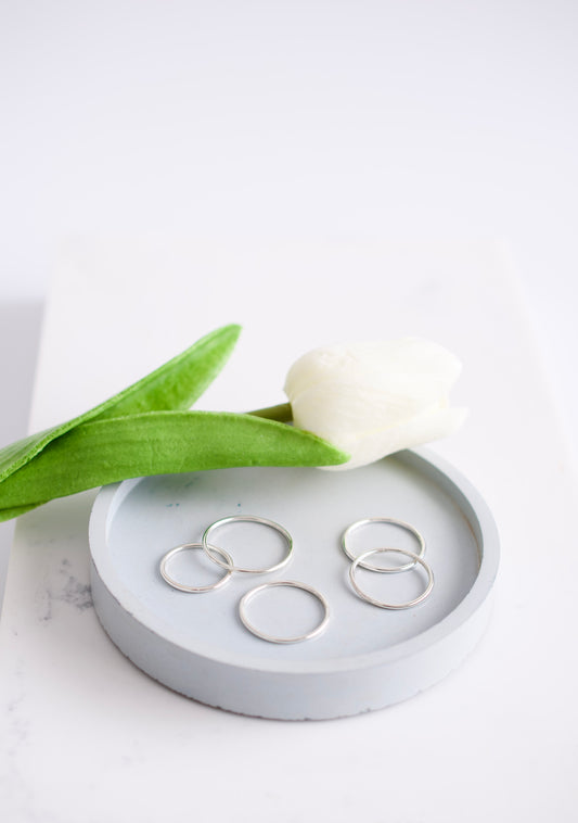 Simple Silver Stacking Ring