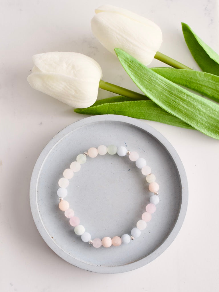 Morganite Stacking Bracelet