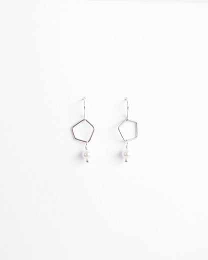 Silver Pearl Dangles