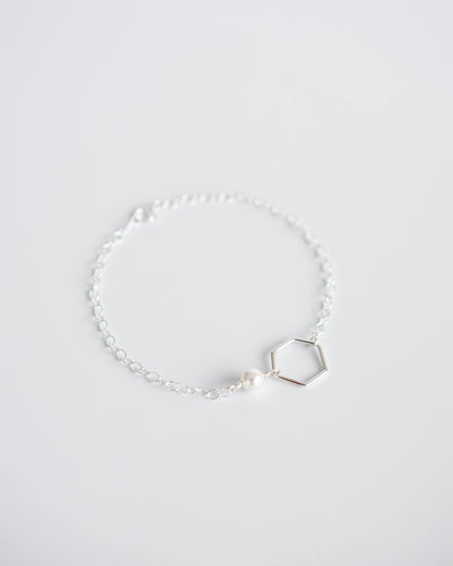 Silver Pearl Bracelet