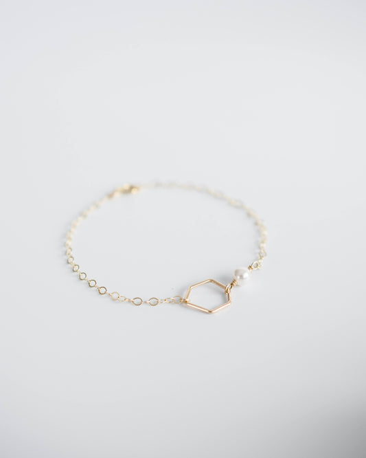 Gold Pearl Bracelet