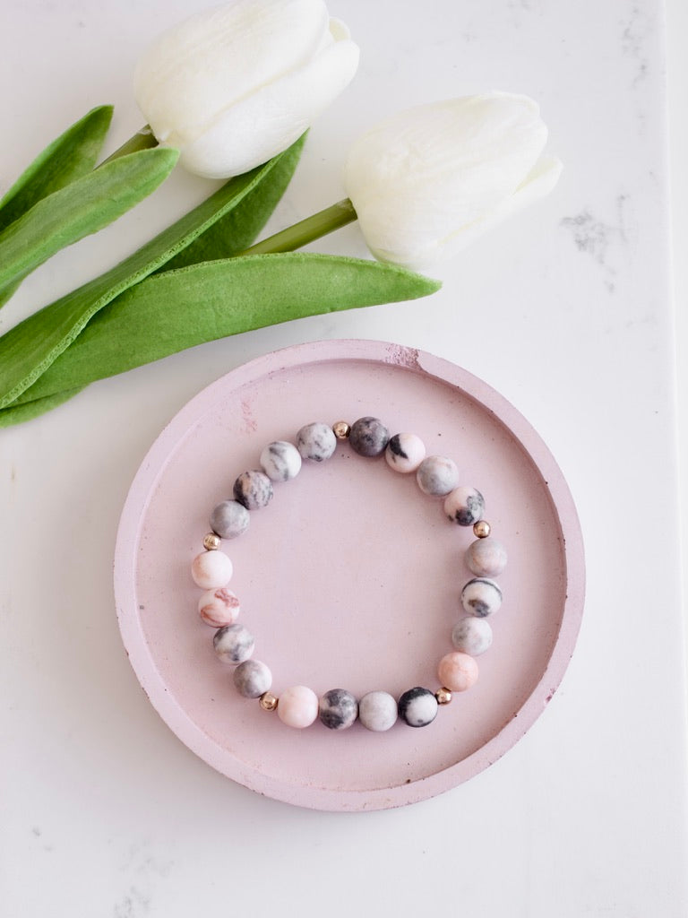 Dusty Rose Stacking Bracelet
