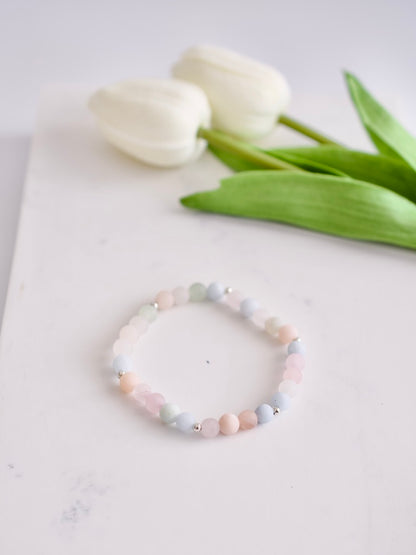 Morganite Stacking Bracelet