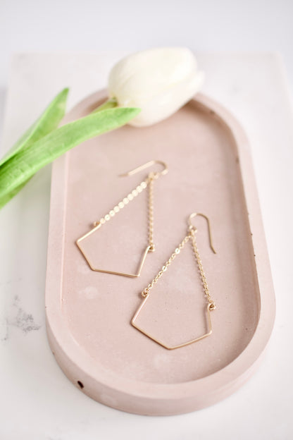 Gold Chain Dangle Earrings