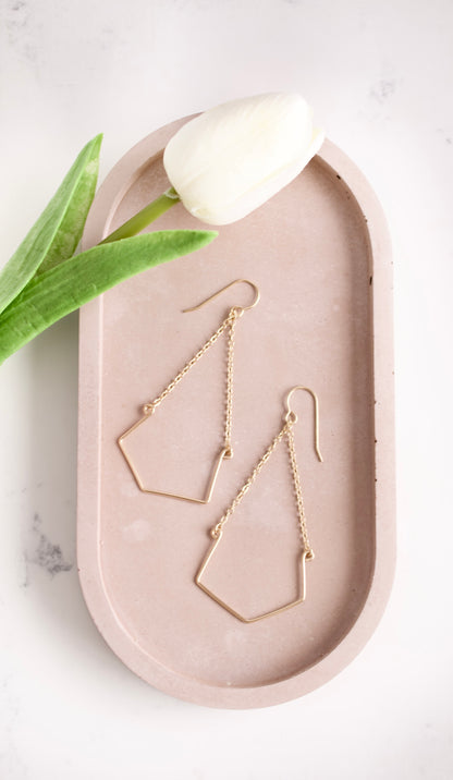 Gold Chain Dangle Earrings