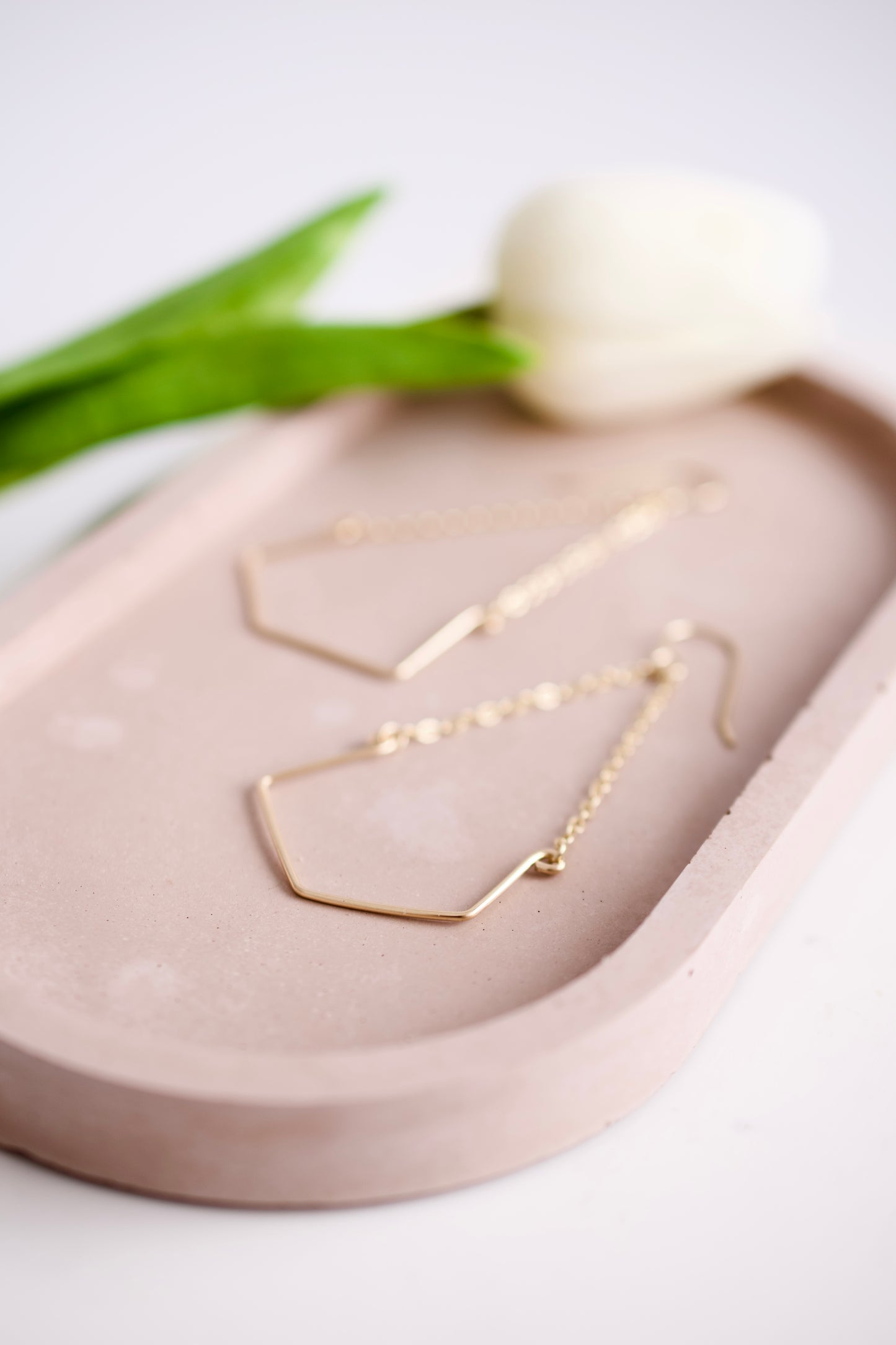 Gold Chain Dangle Earrings