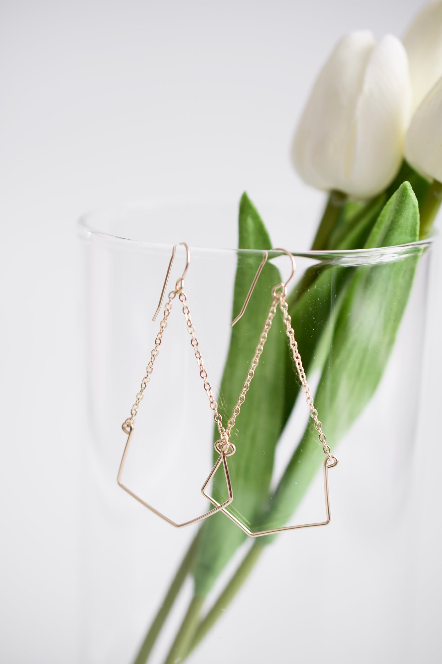 Gold Chain Dangle Earrings