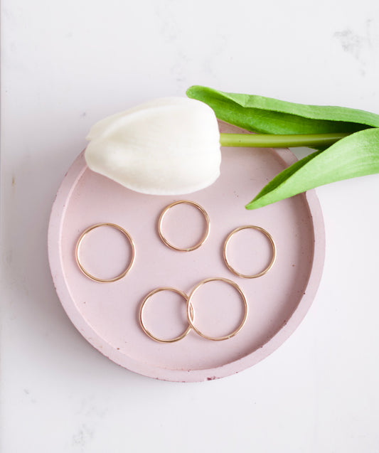 Simple Gold Stacking Ring