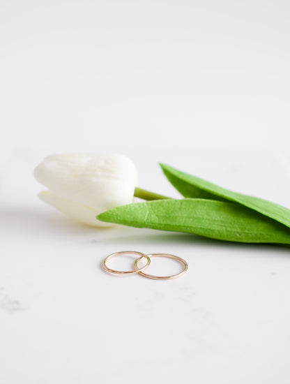 Simple Gold Stacking Ring
