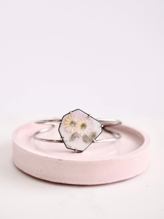 Yellow Daisy Cuff Bracelet